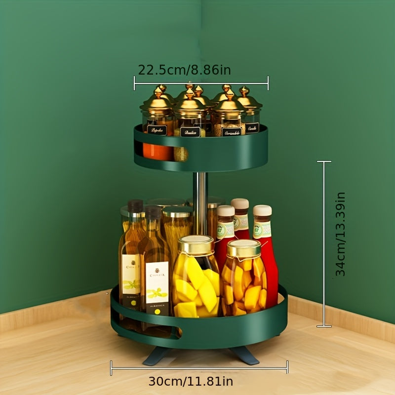 Kitchen Rotating Seasoning Storage Rack Dedicated To Seasoning, Bathroom, Living Room Household Circular Storage Box Rack