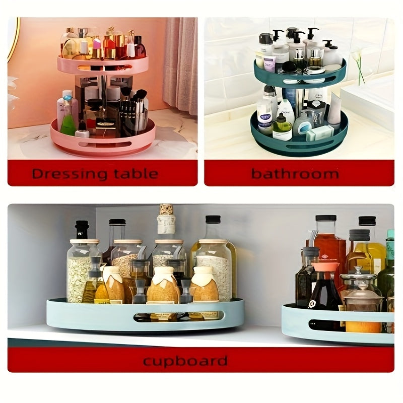 Kitchen Rotating Seasoning Storage Rack Dedicated To Seasoning, Bathroom, Living Room Household Circular Storage Box Rack