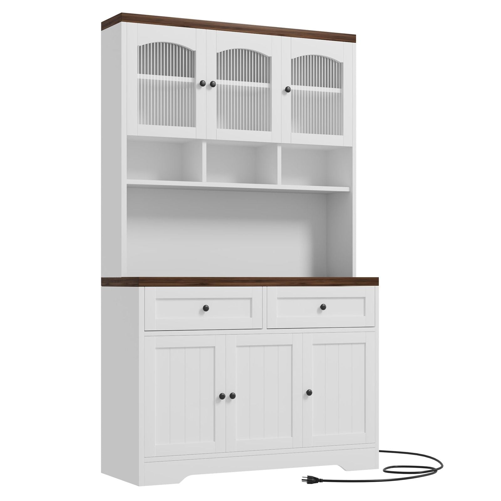 New Upgraded Storage Cabinet Elegant High Cabinet with Two Storage Boxes - Durable Tableware Cabinet Made from Other Materials for Organized Kitchen Storage for Home Room Decor Christmas Decorations, Birthday Gifts for Women Men Friends