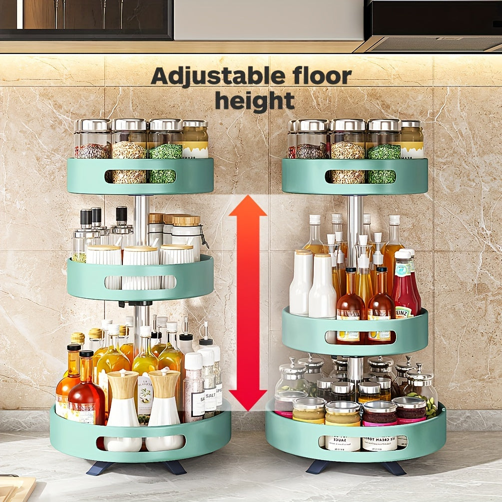 Rotating Seasoning Storage Rack, Kitchen Seasoning Shelf, Double-layer Household Countertop Corner Seasoning Storage Rack
