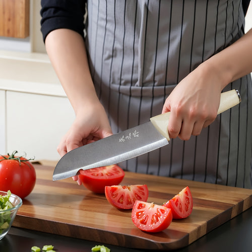 5 Piece Kitchen Knife Set, Super Sharp Knife Set With Universal Knife Block, Anti-Rust Stainless Steel Kitchen Knife Block Set, Slicing Knife, Multi-purpose Knife, Fruit Knife, Scissors, Knife Block, Ergonomic, Sharp And Durable