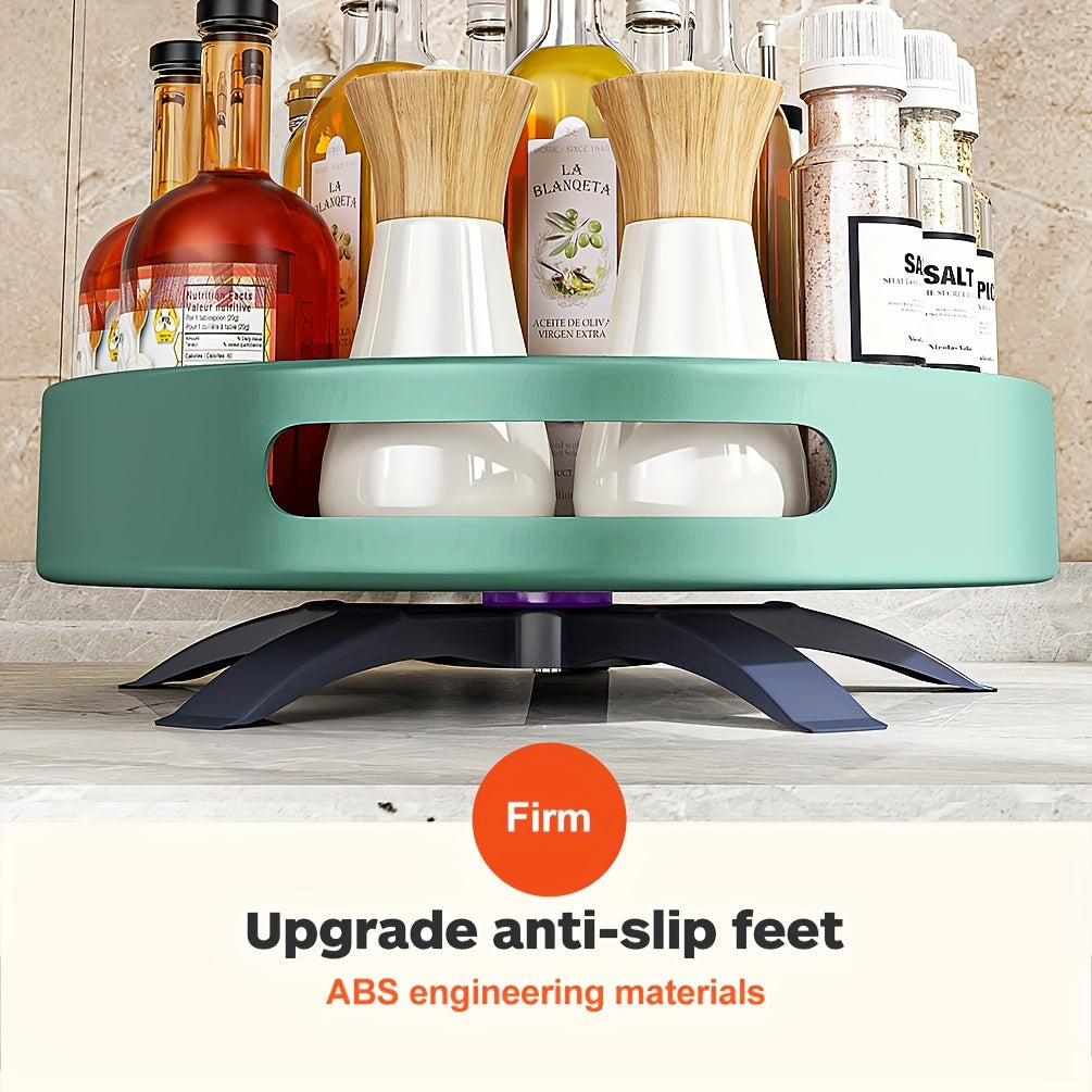 Rotating Seasoning Storage Rack, Kitchen Seasoning Shelf, Double-layer Household Countertop Corner Seasoning Storage Rack