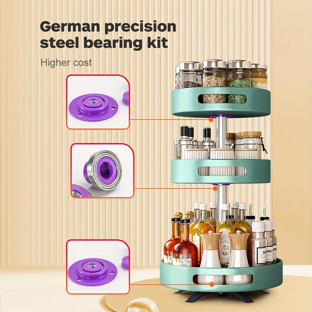 Rotating Seasoning Storage Rack, Kitchen Seasoning Shelf, Double-layer Household Countertop Corner Seasoning Storage Rack