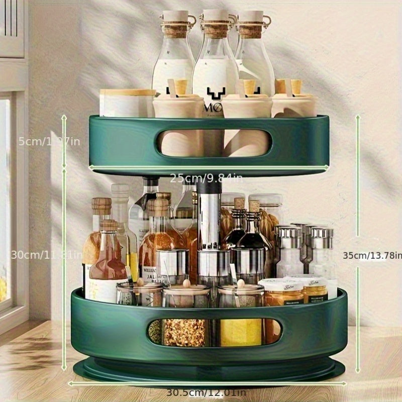 Kitchen Rotating Seasoning Storage Rack Dedicated To Seasoning, Bathroom, Living Room Household Circular Storage Box Rack