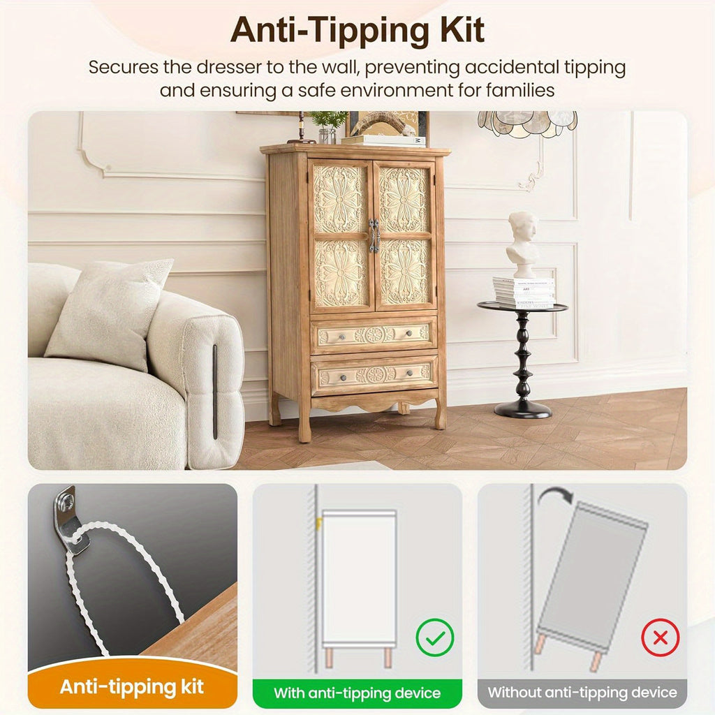 Kitchen Pantry Storage Cabinet with 2 Doors and Shelf, 48'' Kitchen Pantry Cabinet with Storage, Accent Wood Cabinet for Kitchen, Dining Room, Living Room